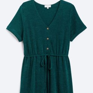 Green Knit Textured Dress